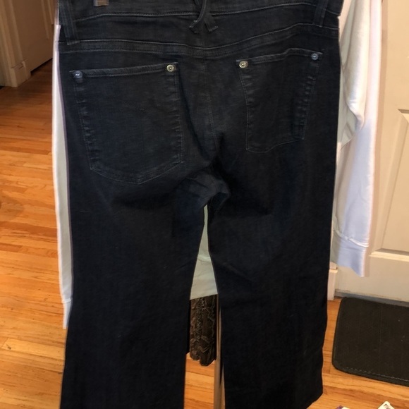 DKNY size 10 blue jeans mid-rise stretch straight bootcut like new - Picture 5 of 8